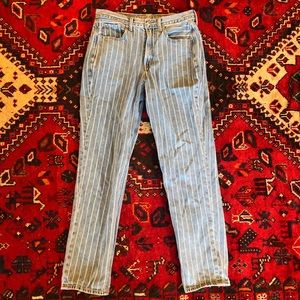 American Eagle Striped Mom Jeans